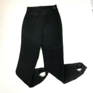VTG Obermeyer Black Wool Stirrup Ski Pants 8 EUC